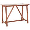 vidaXL Ensemble de bar d'ext&eacute;rieur 5 pcs Carreau mosa&iuml;que et acacia