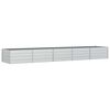 vidaXL Lit sur&eacute;lev&eacute; de jardin 400x80x45 cm Acier galvanis&eacute; Argent&eacute;
