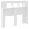 vidaXL T&ecirc;te de lit &agrave; LED blanc 120x18,5x103,5 cm bois d'ing&eacute;nierie