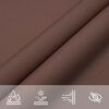 vidaXL Voile de parasol tissu oxford triangulaire 5x5x5 m marron