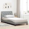 vidaXL Cadre de lit sans matelas gris clair 100x200 cm tissu