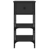 vidaXL Table de chevet noir 34x36x70 cm bois d’ingénierie