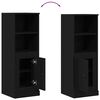 vidaXL Highboard Ch&ecirc;ne noir 36 x 35,5 x 103,5 cm Bois d'ing&eacute;nierie