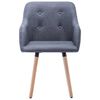 vidaXL Chaises &agrave; manger lot de 2 Gris fonc&eacute; Tissu