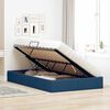 vidaXL Lit de Rangement avec matelas Bleu 120 x 200 cm tissu