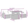 vidaXL Salon de jardin avec coussins 6 pcs beige résine tressée