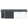 vidaXL Cage pour oiseaux Anthracite 422 x 103 x 142 cm Acier galvanis&eacute;