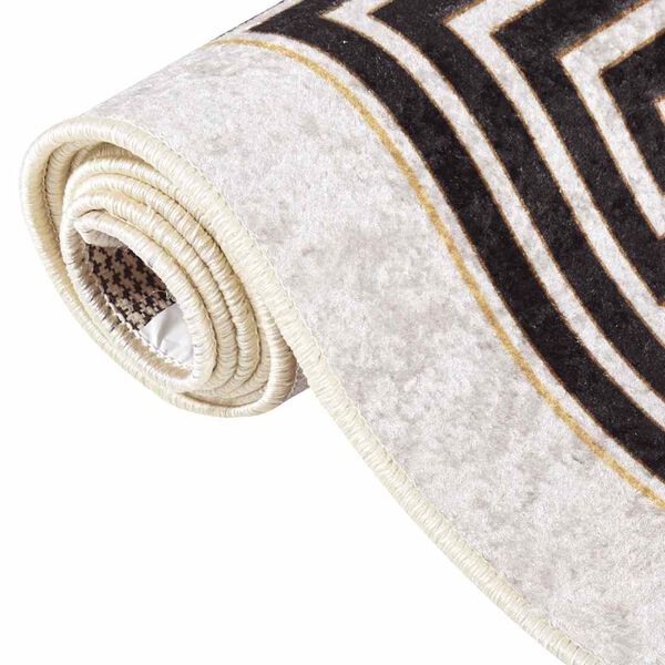 vidaXL Tapis lavable antid&eacute;rapant 80x150 cm Beige clair