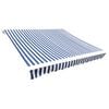 vidaXL Tissu de remplacement pour auvent bleu et blanc 400x300 cm polyester