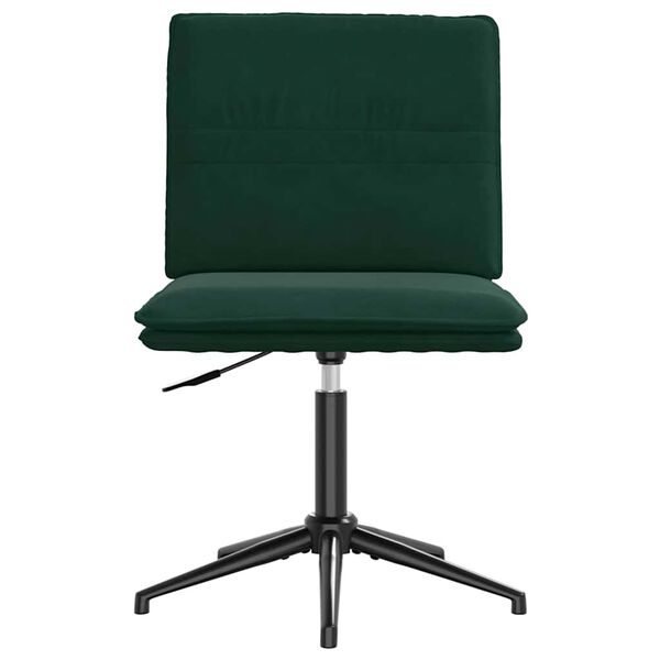 vidaXL Chaise de salle &agrave; manger Vert fonc&eacute; Velours