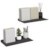 vidaXL &Eacute;tag&egrave;re Murale avec &eacute;tag&egrave;re 2 pcs Noir 40 x 17,5 x 2,5 cm