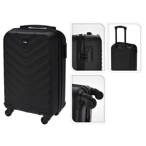 ProWorld Valise design &agrave; losanges 28 L noir