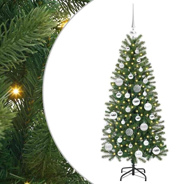 vidaXL Sapin de No&euml;l artificiel avec 150 LED Vert 120 cm PE et PVC