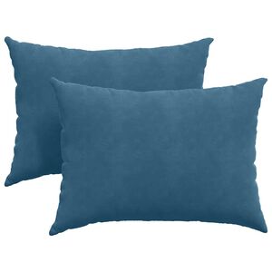 vidaXL Coussins de canap&eacute; 2 pcs Bleu 70 x 50 cm