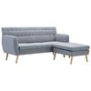 vidaXL Canap&eacute; d'angle rev&ecirc;tement en tissu 171,5x138x81,5 cm gris clair