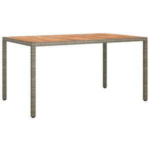 vidaXL Table de Jardin Gris 150 x 90 x 75 cm polyrotin