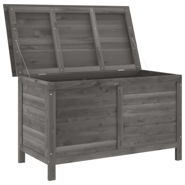 vidaXL Bo&icirc;te de rangement de jardin anthracite bois massif de sapin