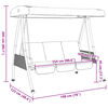 vidaXL Balancelle de jardin avec auvent r&eacute;glable marron caf&eacute; acier