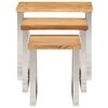 vidaXL Tables gigognes 3 pcs avec bord vivant bois massif d'acacia