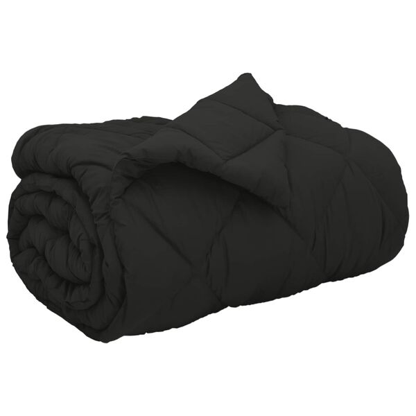 vidaXL Duvet d'hiver Noir 140 x 220 cm Microfibre