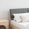 vidaXL T&ecirc;te de lit capitonn&eacute;e Gris fonc&eacute; 140 cm Pin massif