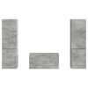vidaXL Ensemble meuble TV 5 pcs Gris b&eacute;ton Bois d'ing&eacute;nierie
