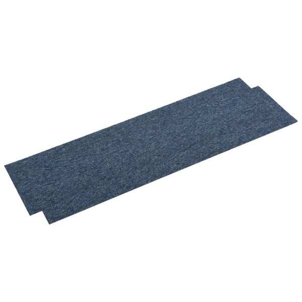 vidaXL Dalles de tapis de sol 16 pcs 4 m&sup2; 25x100 cm Bleu