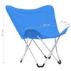vidaXL Chaise de camping pliable Forme de papillon lot de 2 Bleu