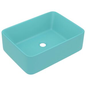 vidaXL Lavabo de luxe Vert clair mat 41x30x12 cm C&eacute;ramique
