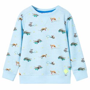 vidaXL Sweatshirt pour enfants m&eacute;lange bleu clair 104