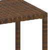 vidaXL Chaises longues lot de 2 avec table r&eacute;sine tress&eacute;e marron