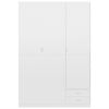 vidaXL Garde-robe &agrave; 3 portes Blanc brillant 120x50x180 cm Agglom&eacute;r&eacute;