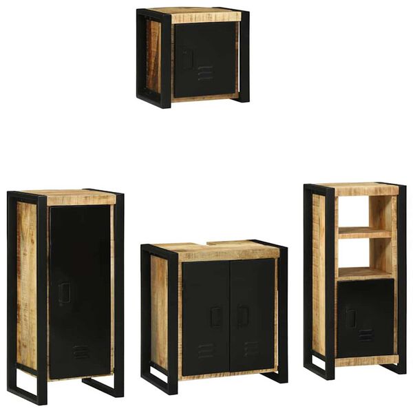 vidaXL Ensemble de mobilier de salle de bain avec tiroir 4 pcs