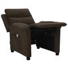 vidaXL Fauteuil de massage Marron foncé Tissu