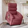 vidaXL Fauteuil inclinable de massage &eacute;lectrique Rouge bordeaux Tissu