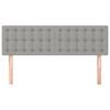 vidaXL T&ecirc;tes de lit 2 pcs Gris clair 72x5x78/88 cm Tissu