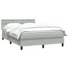 vidaXL Sommier &agrave; lattes de lit et matelas gris clair 160x210cm velours