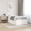 vidaXL Lit avec matelas blanc 90x200 cm bois massif de pin
