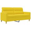 vidaXL Canap&eacute; &agrave; 2 places Jaune clair 140 cm Tissu
