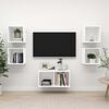 vidaXL Ensemble de meuble TV 5 pcs Blanc Bois d'ing&eacute;nierie