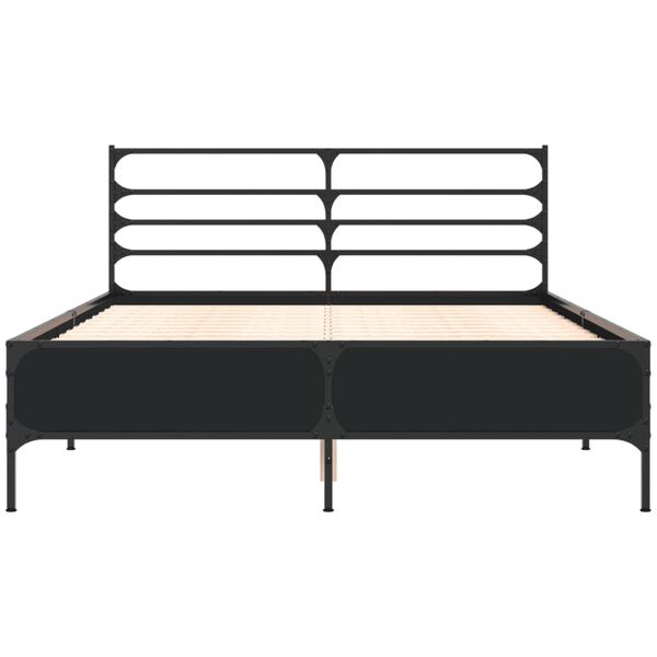 vidaXL Cadre de lit sans matelas noir 120x190 cm