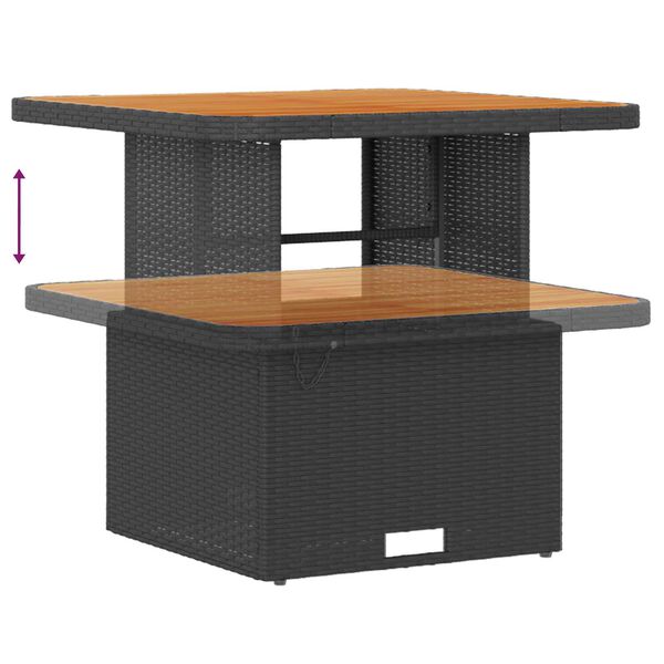 vidaXL Ensemble de canapé de jardin 8 pcs Noir polyrotin