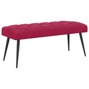 vidaXL Banc avec capitonnage bouton Bordeaux 110 x 40 x 46 cm Velours
