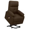 vidaXL Fauteuil de massage Marron foncé Tissu
