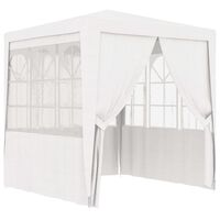 vidaXL Tente de réception avec parois latérales 2x2 m Blanc 90 g/m²