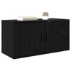 vidaXL Meuble TV mural Ch&ecirc;ne noir 80 x 34,5 x 40 cm Bois d'ing&eacute;nierie