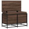 vidaXL Bo&icirc;te de rangement avec couvercle ch&ecirc;ne marron bois ing&eacute;nierie