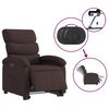 vidaXL Fauteuil inclinable &eacute;lectrique marron fonc&eacute; tissu