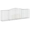 vidaXL Panier de gabions arqu&eacute; 400x50x120/140 cm Fer galvanis&eacute;