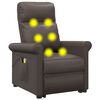 vidaXL Fauteuil de massage Marron Similicuir